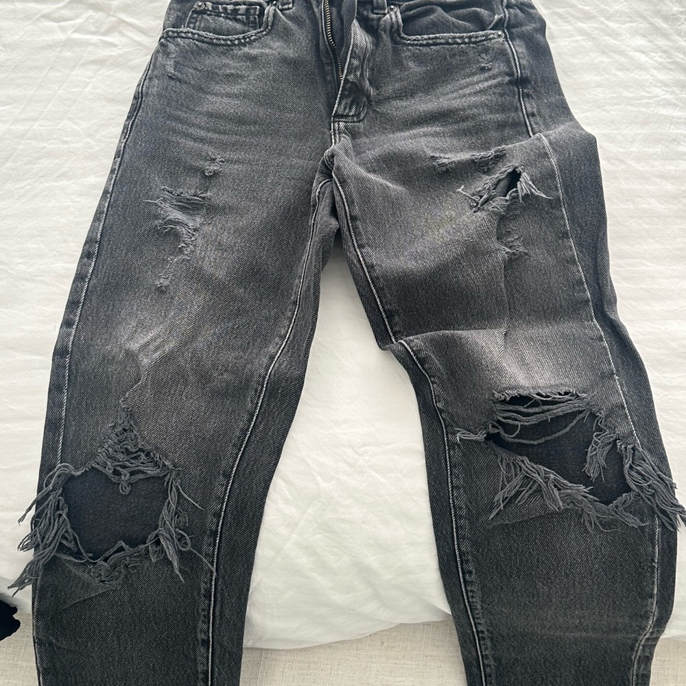 Distressed Black Jeans